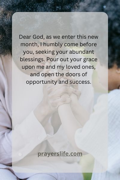 A Prayer For Abundant Blessings In The New Month
