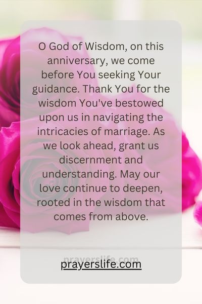 A Couple'S Prayer Of Gratitude For Anniversary Guidance