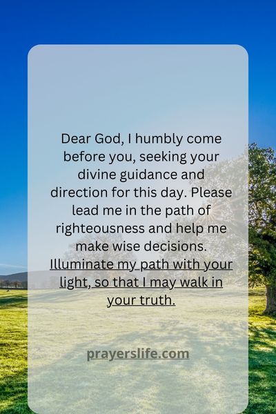 A Prayer For Divine Guidance And Direction