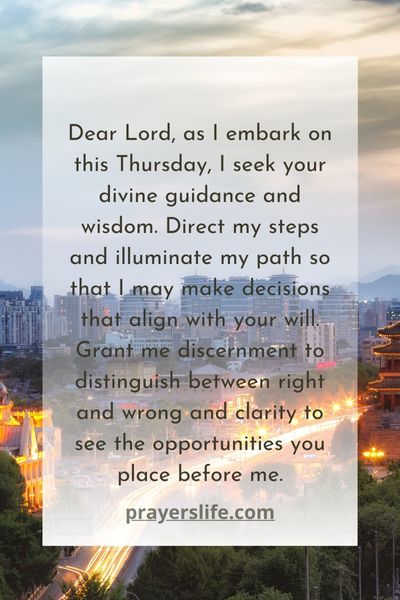 A Prayer For Thursday Guidance