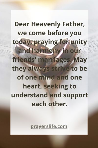 A Prayer For Unity And Harmony In Their Relationship
