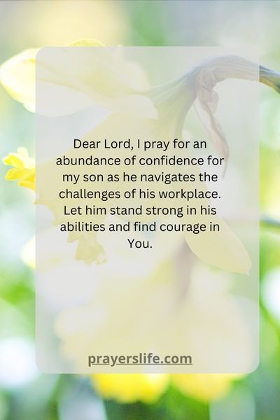 A Prayer For Your Son'S Confidence At Work