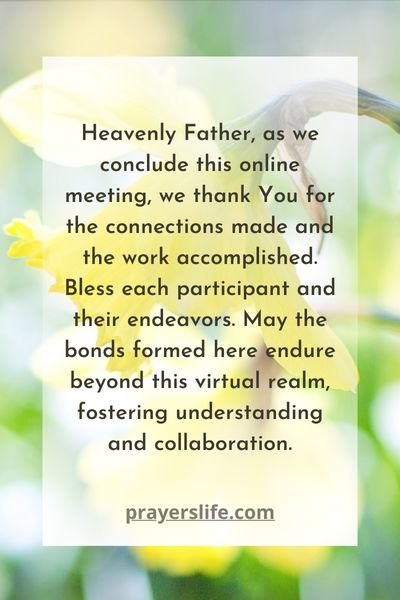 A Short Closing Prayer For Online Gatherings