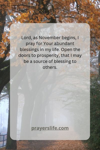 Blessings Of Abundance November Prayers For Prosperity
