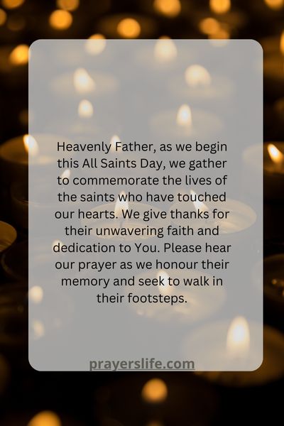 Commemorating Saints With An Opening Prayer