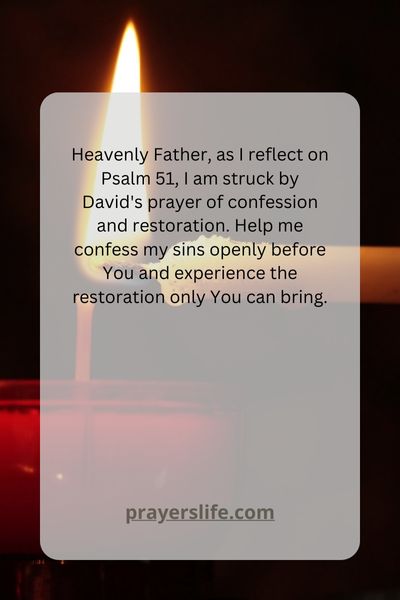 Davids Prayer Of Confession And Restoration