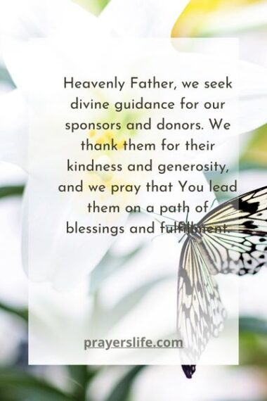 23 Best Prayer For Sponsors And Donors