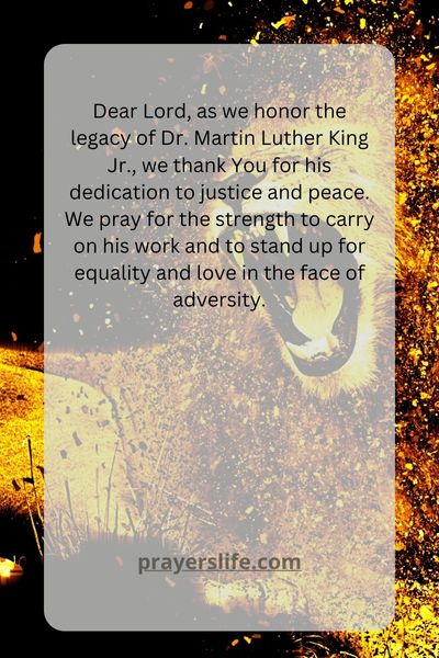 Honoring The Legacy Of Dr. King With A Heartfelt Prayer