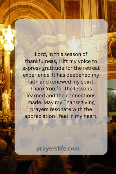 Post Retreat Thanksgiving Prayers 2