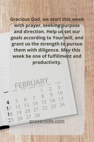 Prayer Points To Start Your Week With Purpose