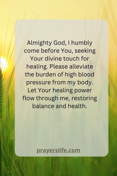 Praying For Physical Healing From High Blood Pressure