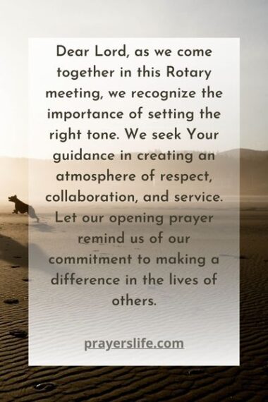 30 Heartwarming Opening Prayer For Rotary Meeting