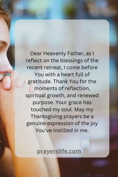 Thanksgiving Prayer After Retreat