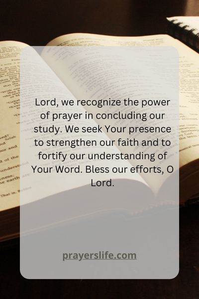 The Power Of Prayer To Conclude Bible Study