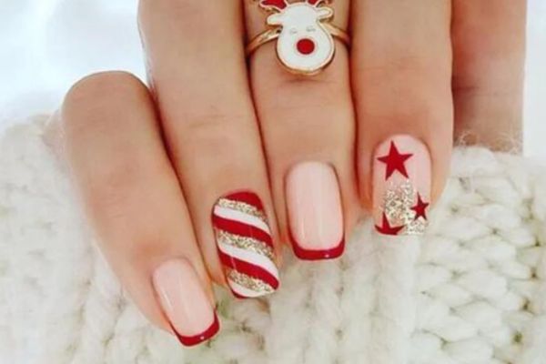 Christmas Star Nails